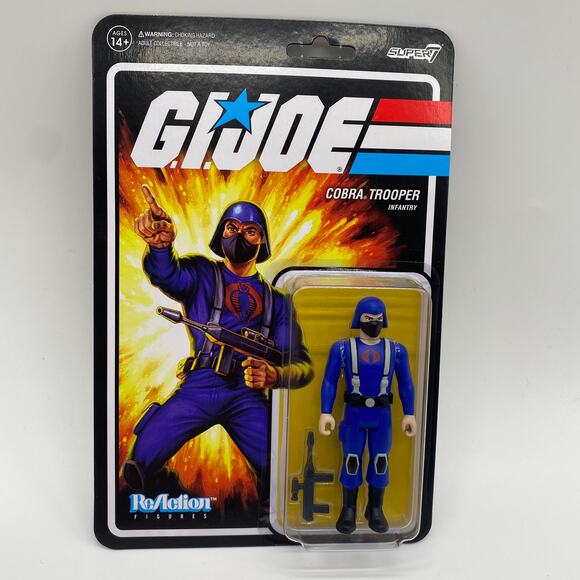 G.I. Joe Cobra Trooper Infantry Reaction Figures Super 7 Hasbro 2021 New Sealed - Picture 3 of 4
